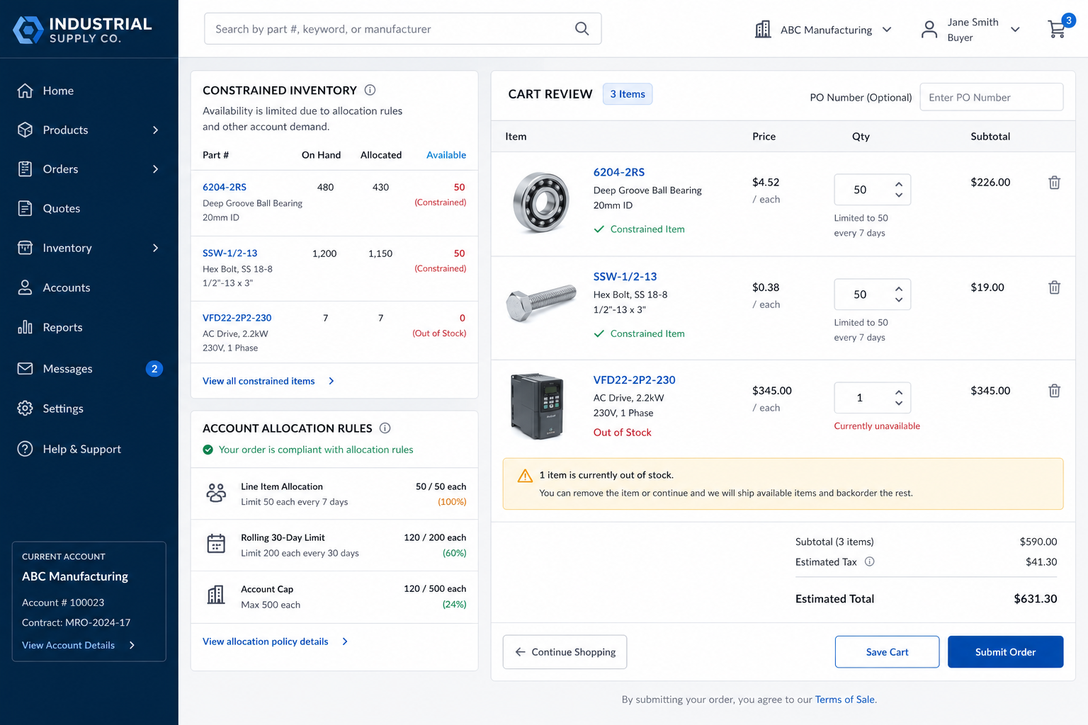 Component Suppliers: Make Allocation Rules Visible